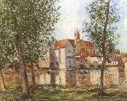 Alfred Sisley, Moret-sur-Loing in Morning Sum